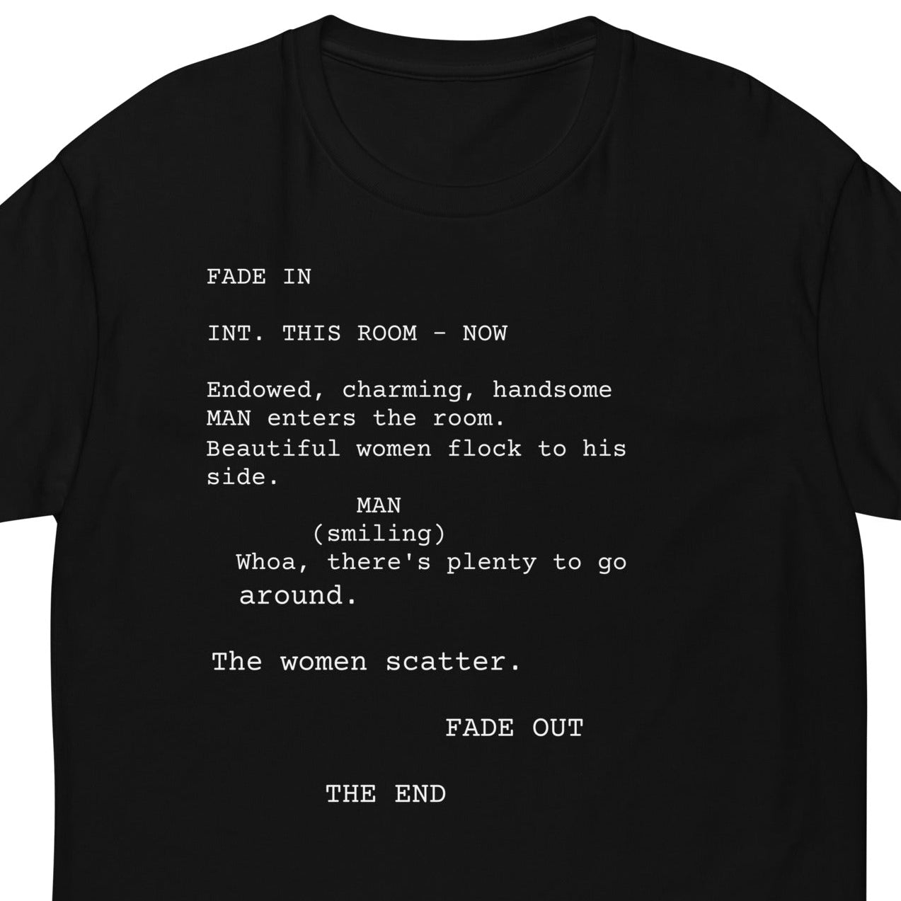 Men's dark fitted T-shirt from wayward.biz with a front design, casual short sleeve style perfect for everyday wear.