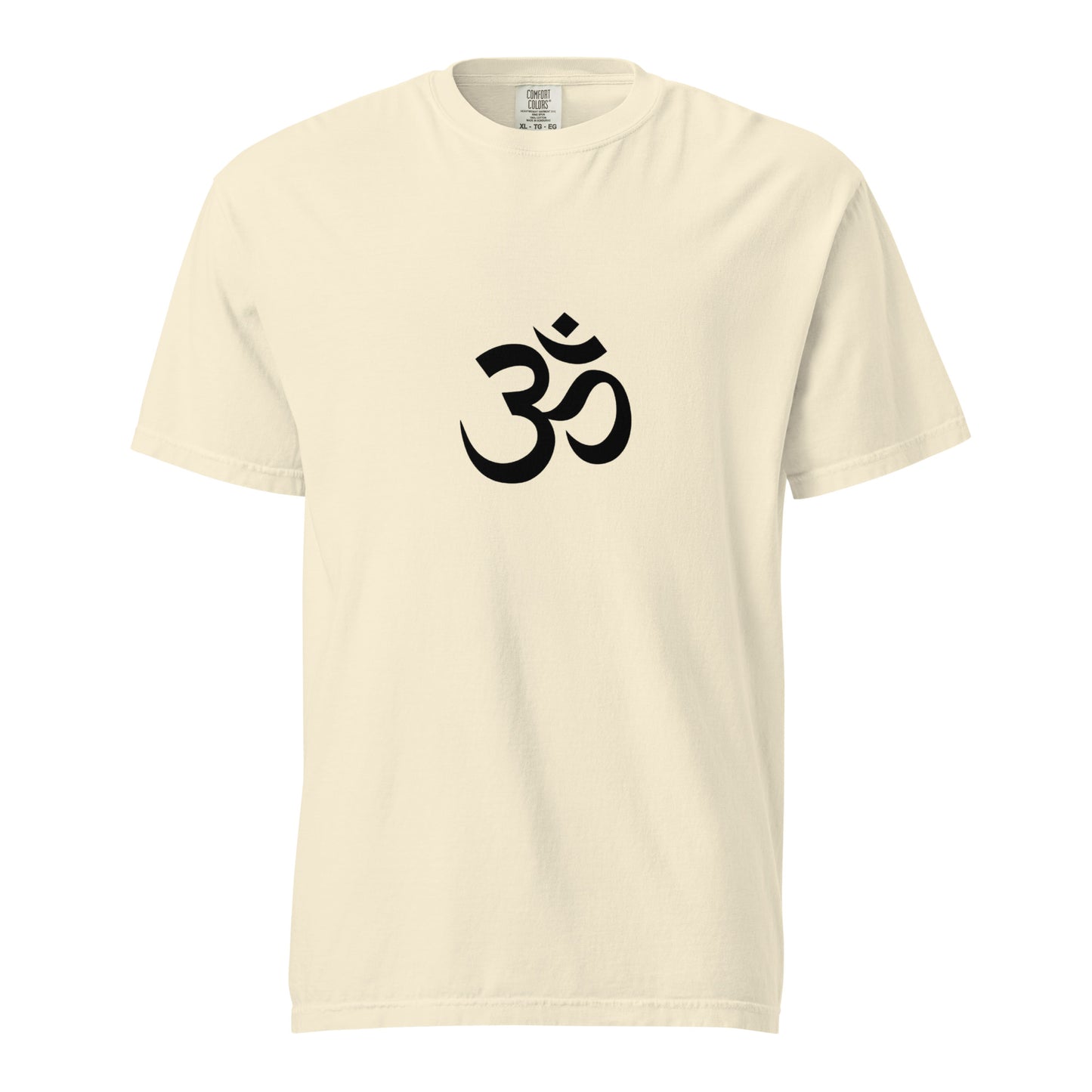 Unisex garment-dyed heavyweight T-shirt by Wayward.biz in ivory, front view showing soft, durable fabric and classic fit.