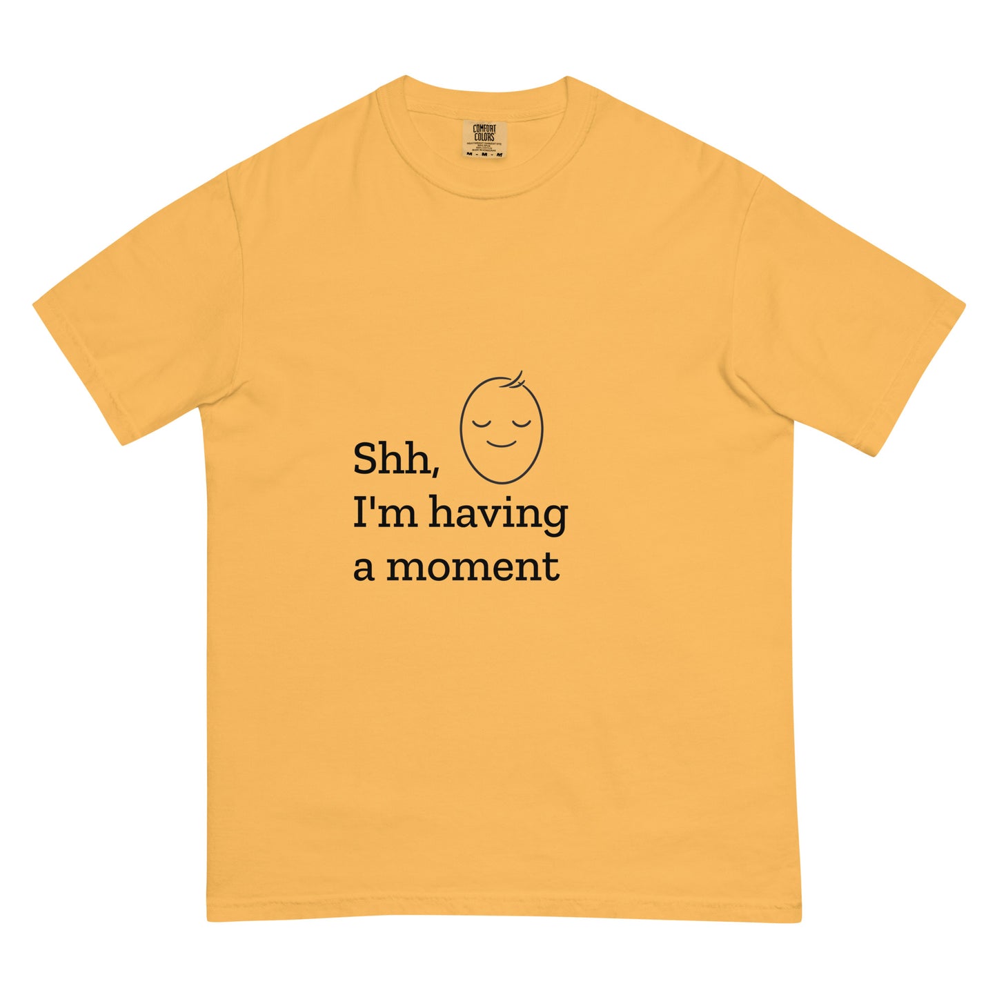 Unisex mustard garment-dyed heavyweight T-shirt from wayward.biz, front view showing soft fabric and simple design.
