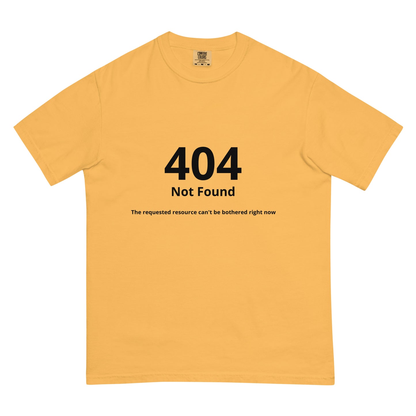 Unisex mustard-colored heavyweight garment-dyed T-shirt by wayward.biz with front design, casual and comfortable fit.