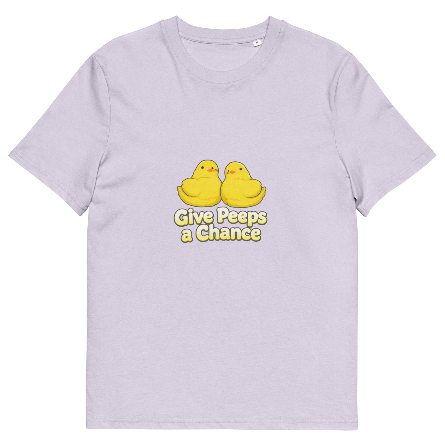 Unisex lavender organic cotton t-shirt by wayward.biz with a front graphic design, casual and comfortable for everyday wear.