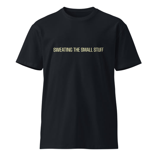 Unisex navy premium T-shirt from Wayward.biz featuring a simple front design, made from high-quality fabric.
