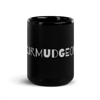 Black glossy 15 oz mug featuring a curved handle and sleek finish, ideal for coffee or tea from wayward.biz.