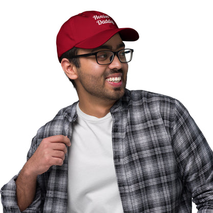 Wayward.biz Hoosier Daddy Dad hat in classic cranberry color, showing the front view of the stylish baseball cap.