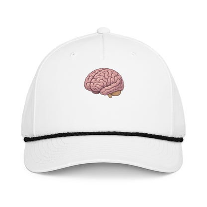 Gray Matter Matters classic rope cap hat with white and black design, featuring a curved brim and adjustable strap.