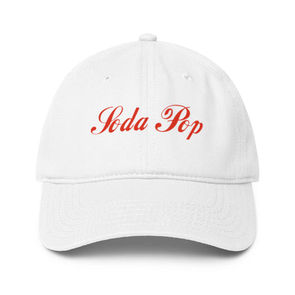 White low-profile baseball cap by wayward.biz featuring a classic design and curved brim, perfect for casual wear.