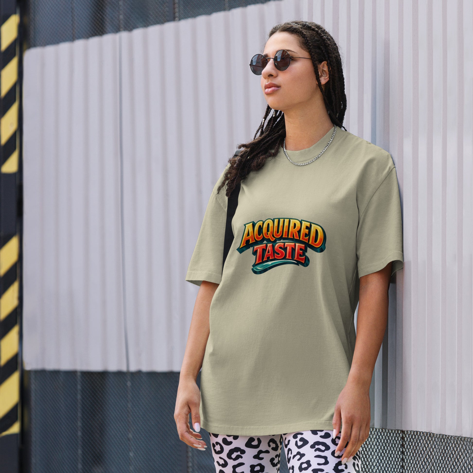 Men's oversized faded eucalyptus t-shirt from wayward.biz with a relaxed fit and vintage-inspired faded design.