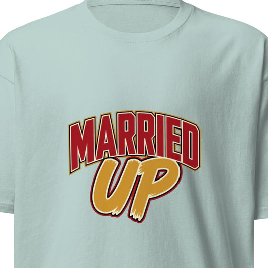 Men's premium heavyweight T-shirt by wayward.biz in agave color, front view showing soft fabric and classic fit.