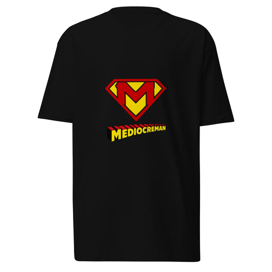 Men's black heavyweight T-shirt by Wayward.biz, premium men's tee with a front view showing the soft, durable fabric.