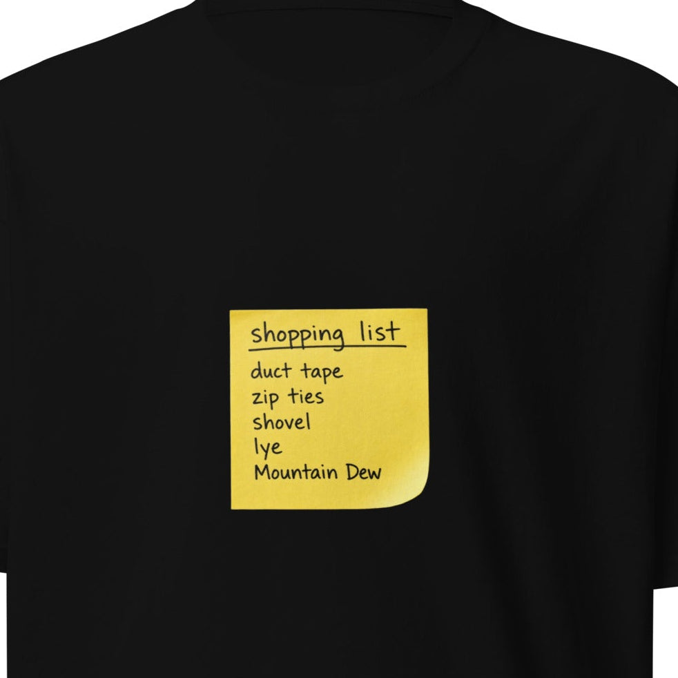 Black men's premium heavyweight T-shirt from wayward.biz, front view showing the classic fit and soft fabric texture.