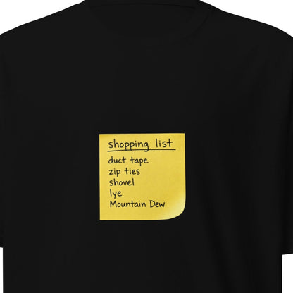 Black men's premium heavyweight T-shirt from wayward.biz, front view showing the classic fit and soft fabric texture.