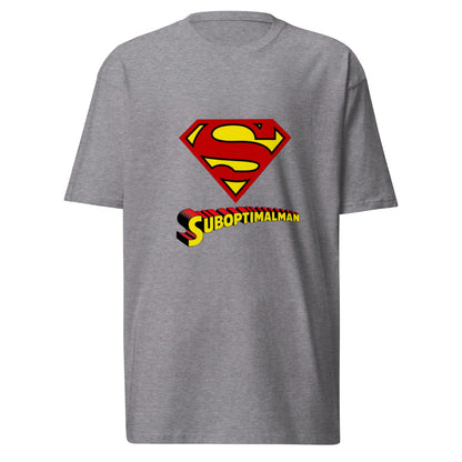 Men's premium heavyweight T-shirt in carbon grey by wayward.biz, front view showing comfy fit and durable fabric.
