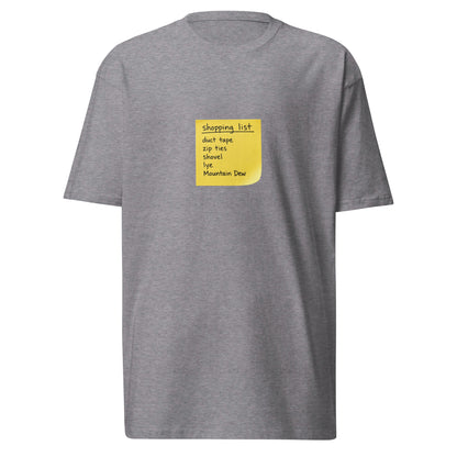 Men's premium heavyweight T-shirt in carbon grey by wayward.biz, front view showcasing durable fabric and classic fit.