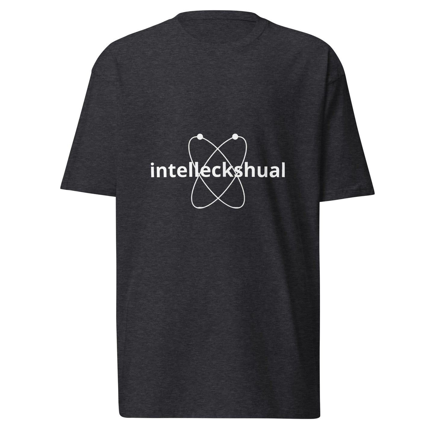 Charcoal Heather men's premium heavyweight T-shirt by wayward.biz, front view showing soft fabric and classic fit.