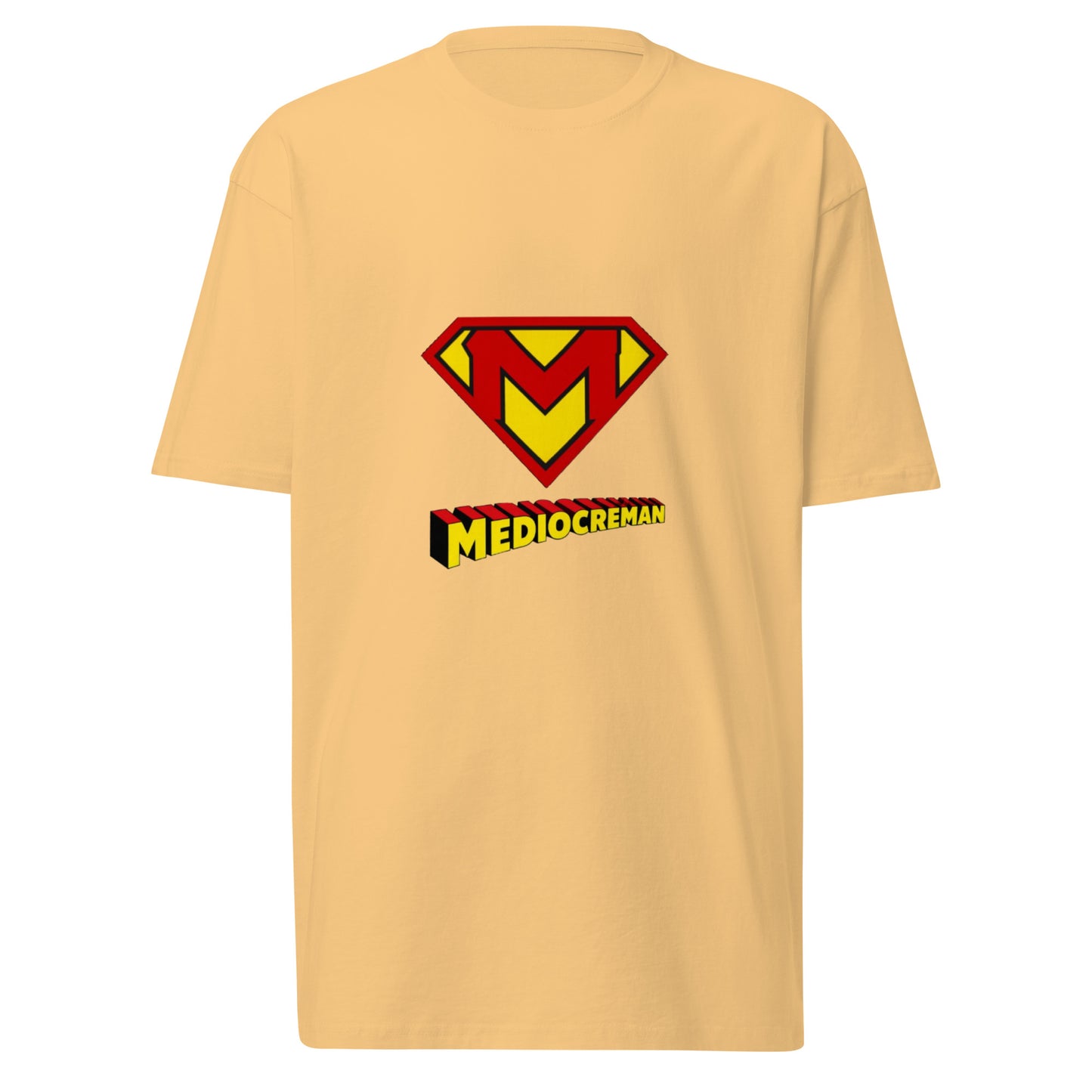 Men's premium heavyweight T-shirt in vintage gold by Wayward.biz, featuring a classic fit and soft, durable fabric.