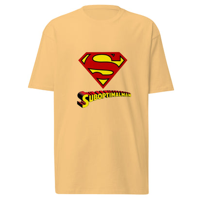 Wayward.biz men's premium heavyweight T-shirt in vintage gold with a front design, soft and durable men's casual tee