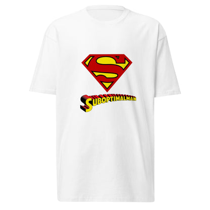 White men's premium heavyweight T-shirt by Wayward.biz, front view showing soft fabric and classic fit.
