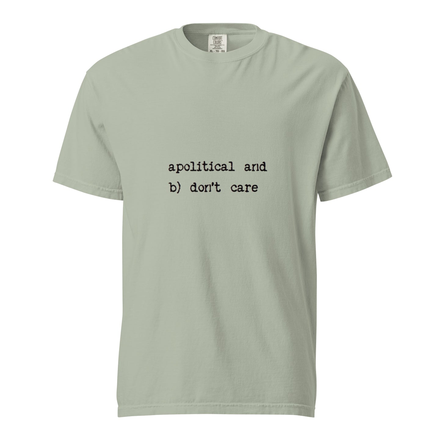 Unisex garment-dyed heavyweight T-shirt by wayward.biz in a Bay front color, showcasing a casual, comfortable fit and soft fabric.