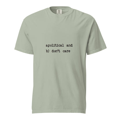 Unisex garment-dyed heavyweight T-shirt by wayward.biz in a Bay front color, showcasing a casual, comfortable fit and soft fabric.