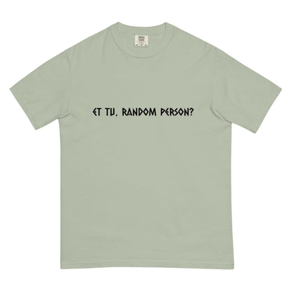 Unisex garment-dyed heavyweight T-shirt by wayward.biz in light color, featuring a casual fit and soft fabric.