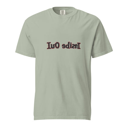 Unisex "Inside Out" garment-dyed heavyweight T-shirt in bay color, casual fit, made by wayward.biz.