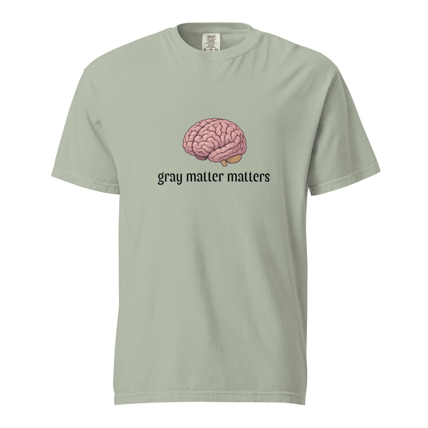 Unisex gray garment-dyed heavyweight Wayward.biz T-shirt with a front bay logo, casual and comfortable fit.