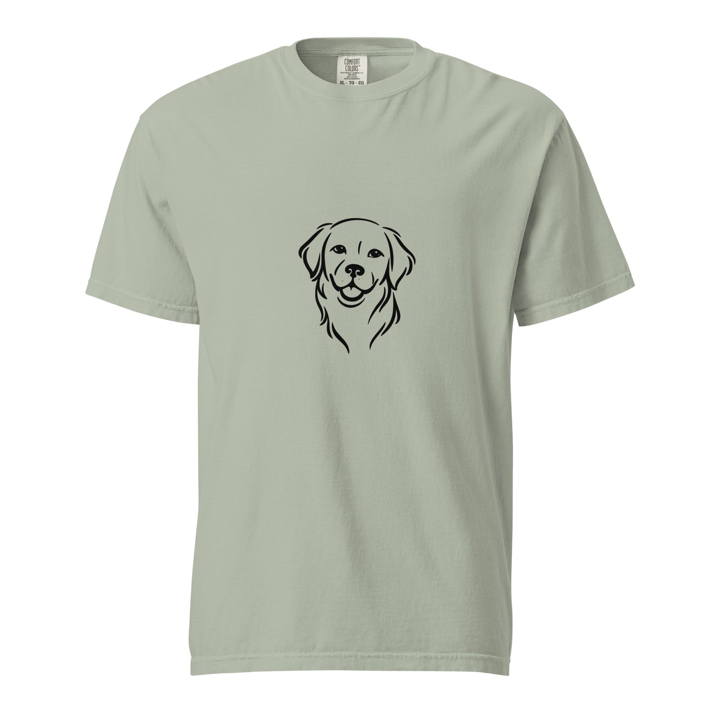 Golden Retriever unisex garment-dyed heavyweight T-shirt from wayward.biz, shown in a casual front view.