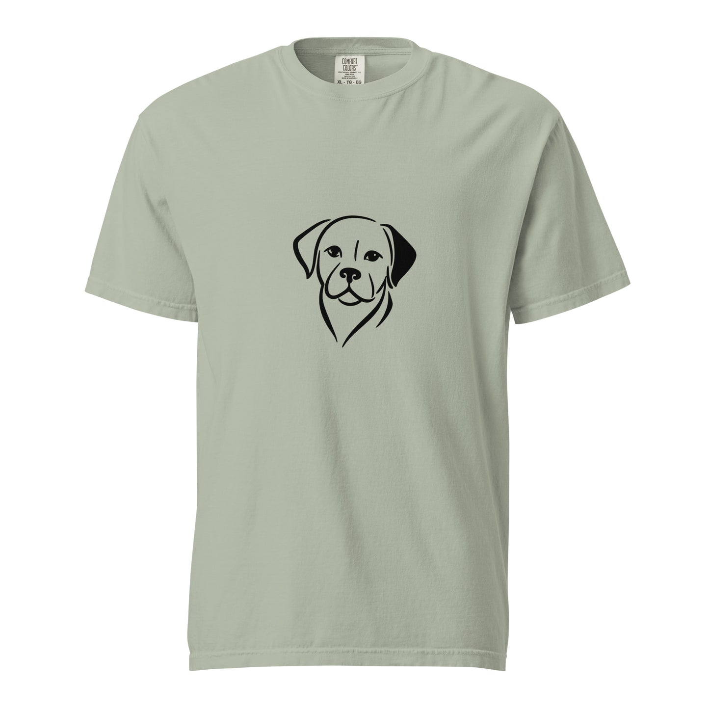 Unisex Labrador Retriever graphic heavyweight garment-dyed T-shirt in bay color, from wayward.biz, casual and comfortable style.