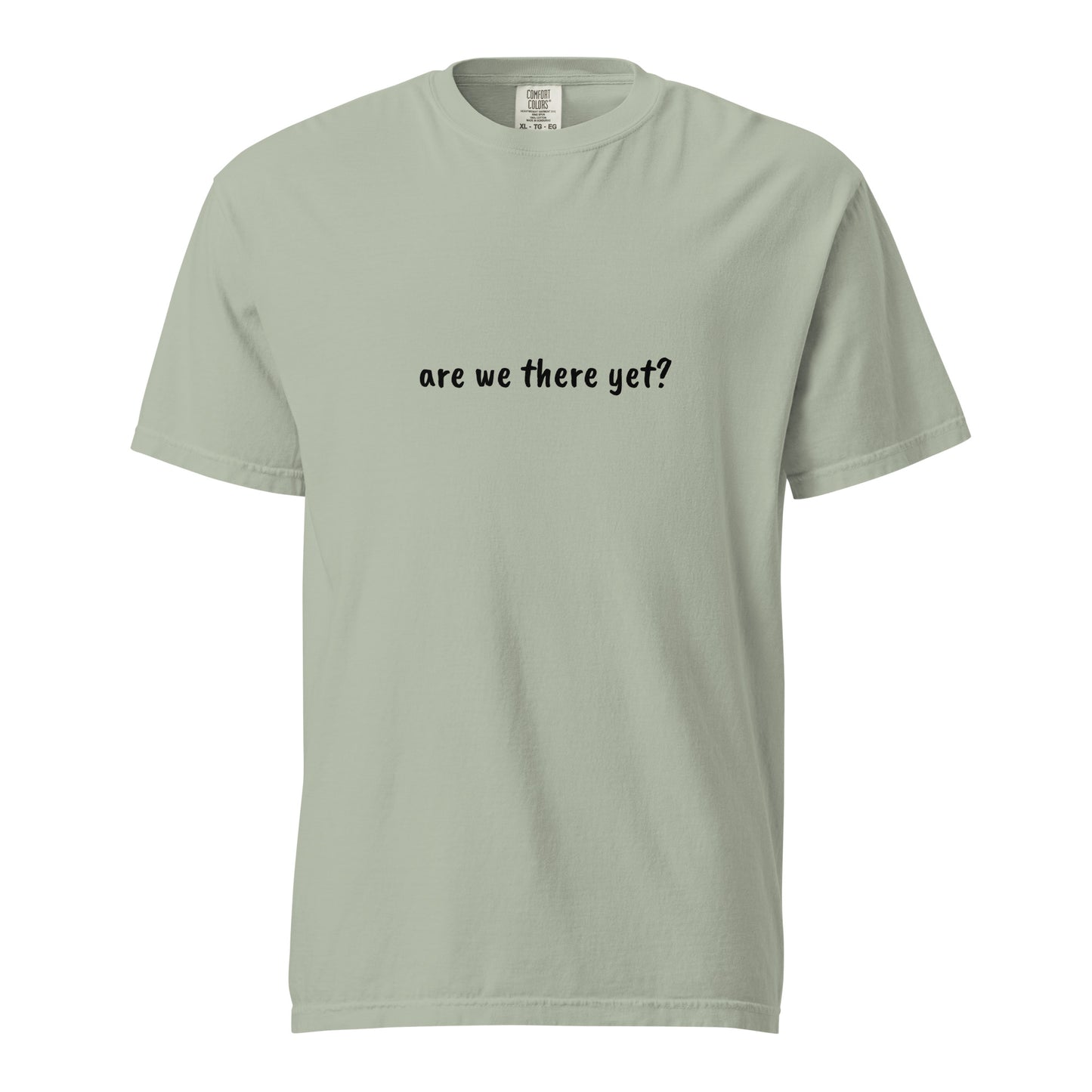 Unisex garment-dyed heavyweight T-shirt by wayward.biz in light color, featuring a relaxed fit and smooth fabric texture.