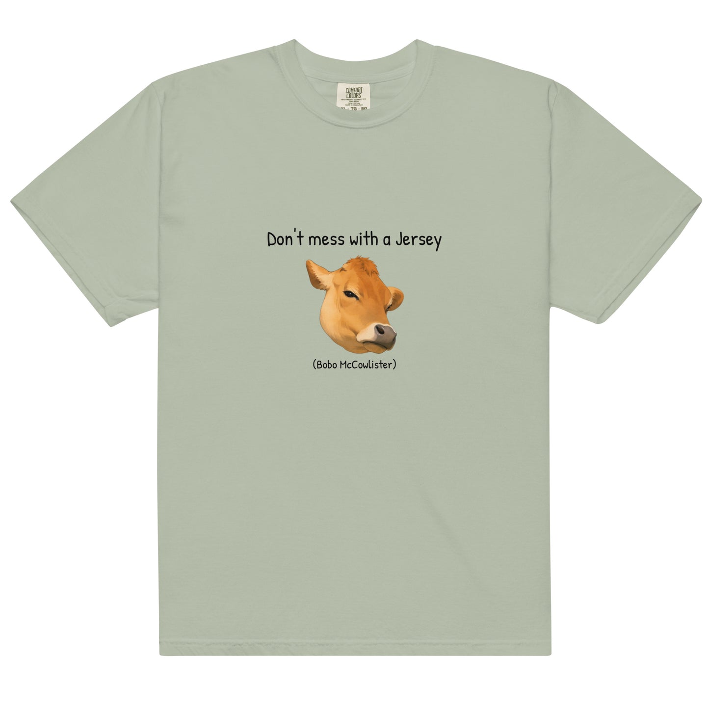 Unisex garment-dyed heavyweight T-shirt by Wayward.biz in bay front color, showcasing soft fabric and casual fit.