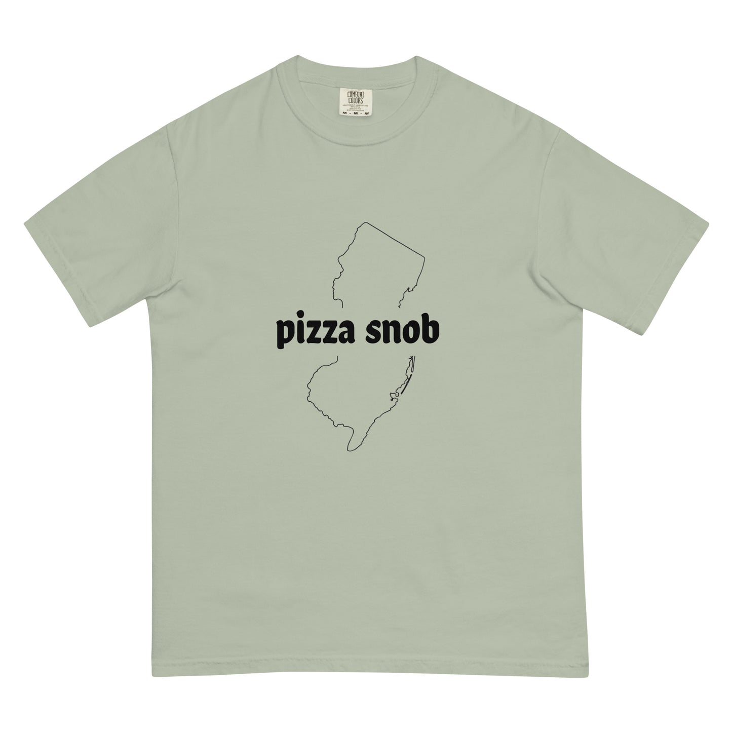 Unisex garment-dyed heavyweight T-shirt by Pizza Snob, featuring a relaxed fit and casual style in a natural fabric finish.