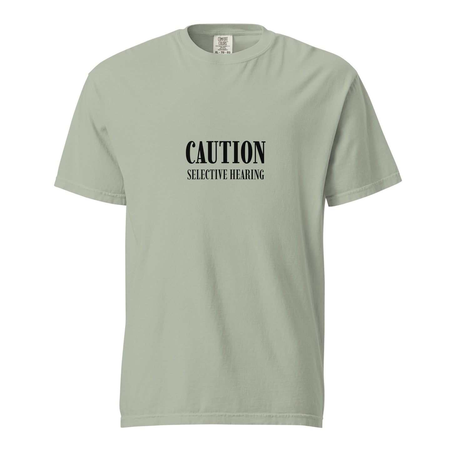 Unisex garment-dyed heavyweight T-shirt with bay front design by wayward.biz, casual and durable for everyday wear.