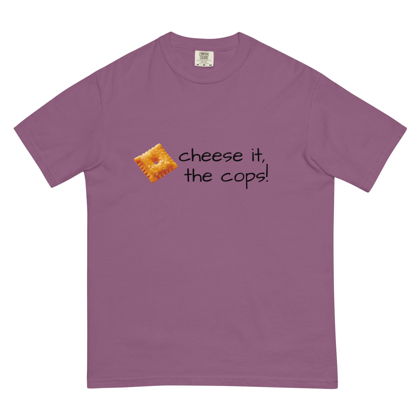 Unisex garment-dyed heavyweight T-shirt in berry color, featuring a casual fit, from Wayward.biz.