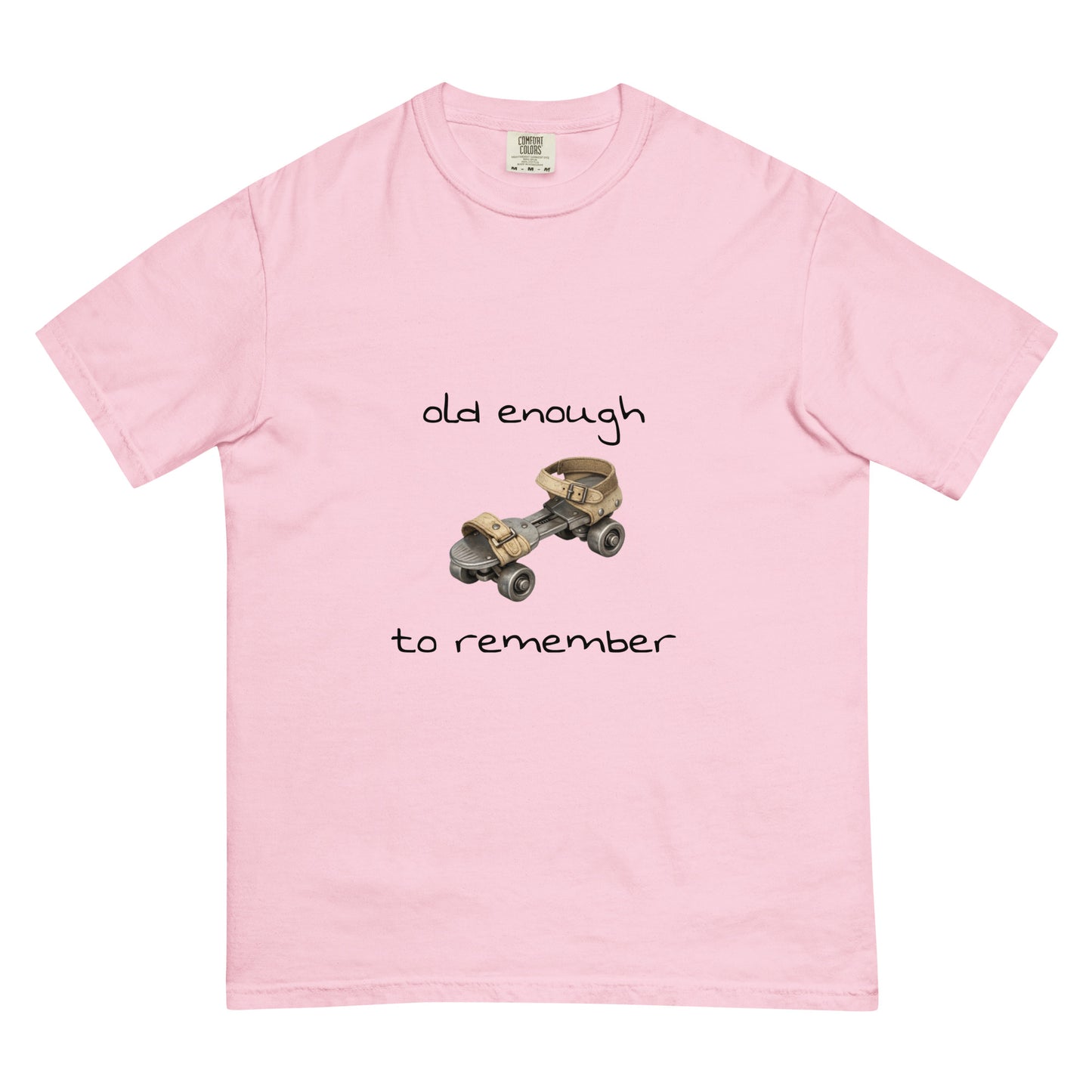 Unisex steel roller skates graphic T-shirt in garment-dyed heavyweight fabric, featuring vintage-inspired design and bold print.
