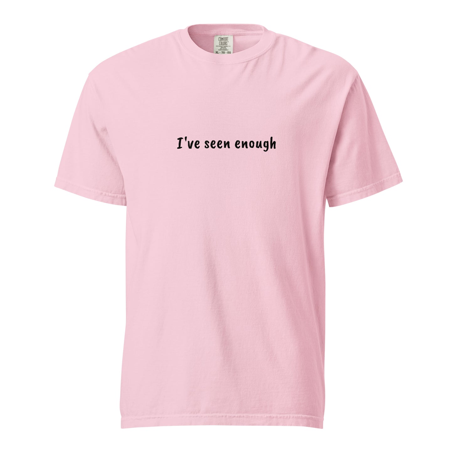 Unisex garment-dyed heavyweight t-shirt by wayward.biz in light color, shown from the front with a casual fit and soft fabric.