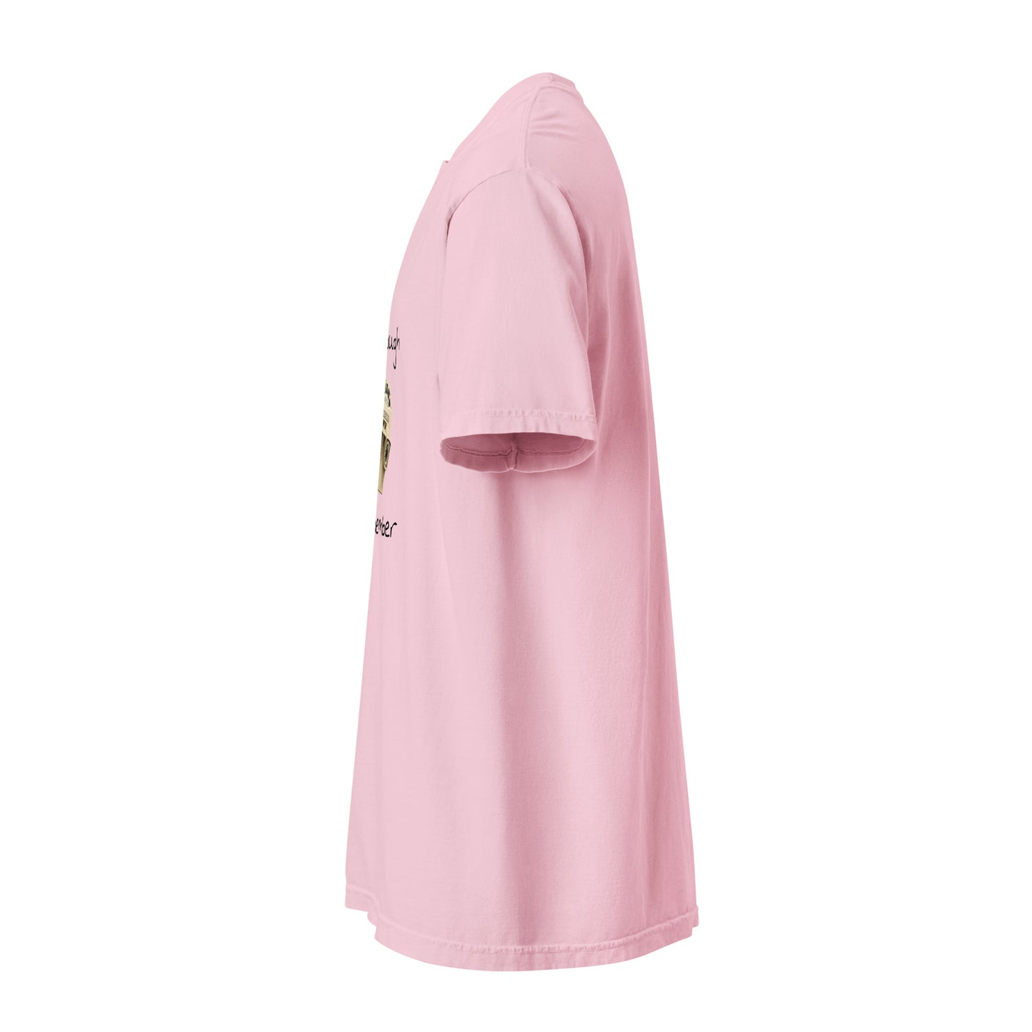 Unisex garment-dyed heavyweight View-Master T-shirt featuring a blossom design on the front, by wayward.biz.