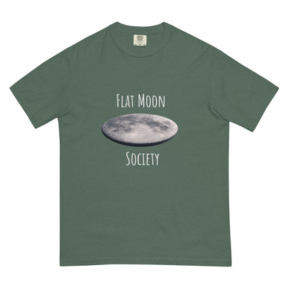 Unisex garment-dyed heavyweight T-shirt by Wayward.biz in dark blue spruce with a front design, made for a relaxed fit.