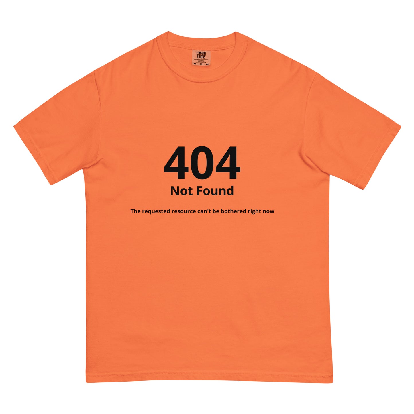 Unisex garment-dyed heavyweight T-shirt in burnt orange from wayward.biz, front view showing soft fabric and casual fit.