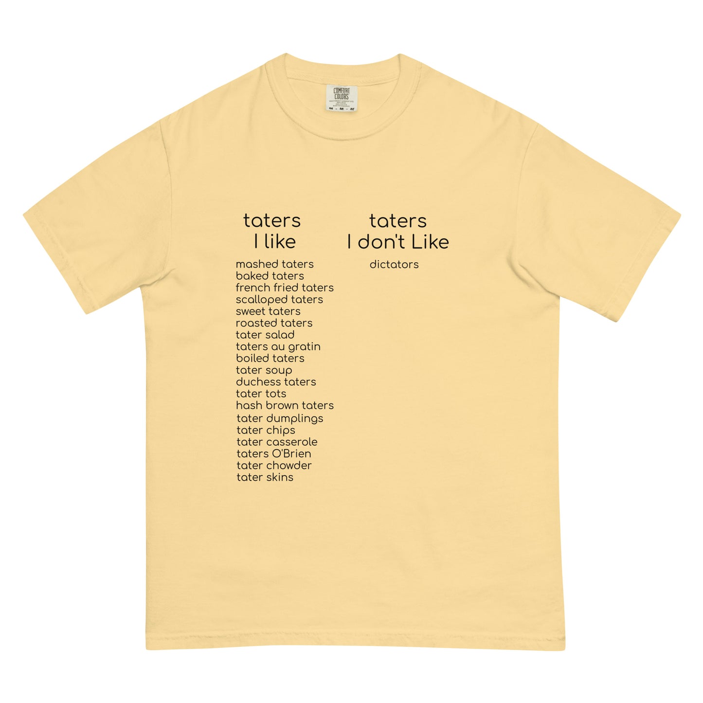 Unisex garment-dyed heavyweight T-shirt from wayward.biz in butter color, featuring a comfortable fit and casual style.