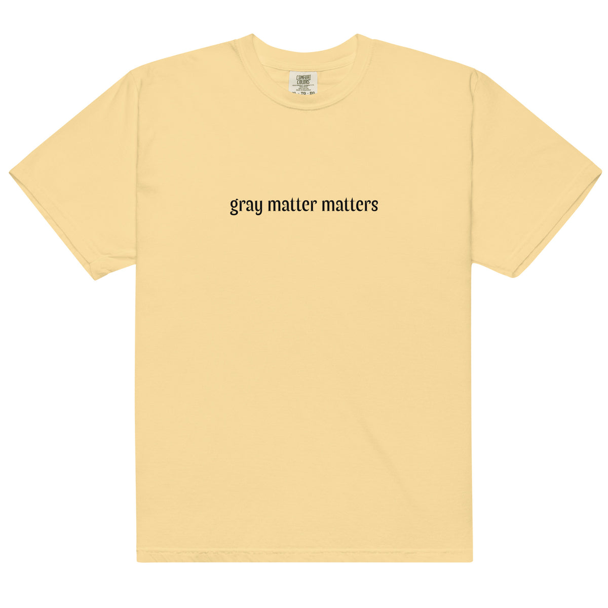 Unisex gray garment-dyed heavyweight T-shirt from Wayward.biz with a smooth front, casual fit, and soft fabric.