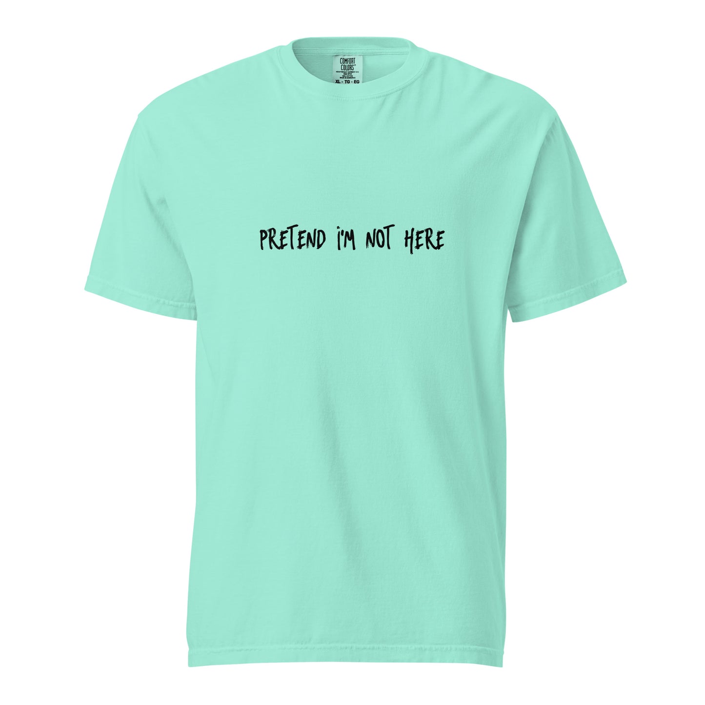 Unisex garment-dyed heavyweight T-shirt in chalky mint from wayward.biz, featuring a front view with a relaxed fit.