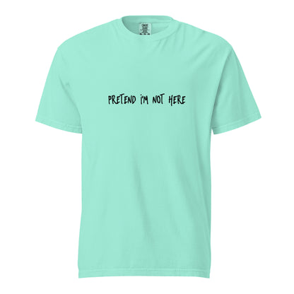 Unisex garment-dyed heavyweight T-shirt in chalky mint from wayward.biz, featuring a front view with a relaxed fit.