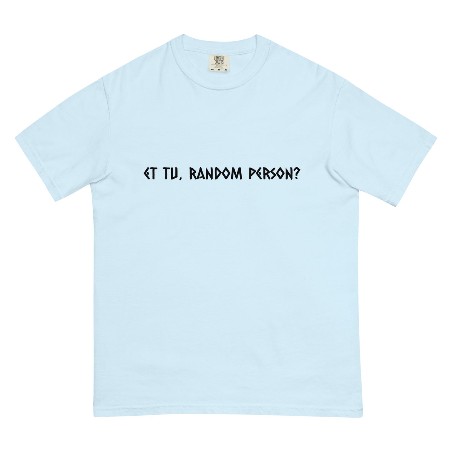 Unisex garment-dyed heavyweight chambray T-shirt from wayward.biz, showing front view with a casual fit and soft fabric texture.