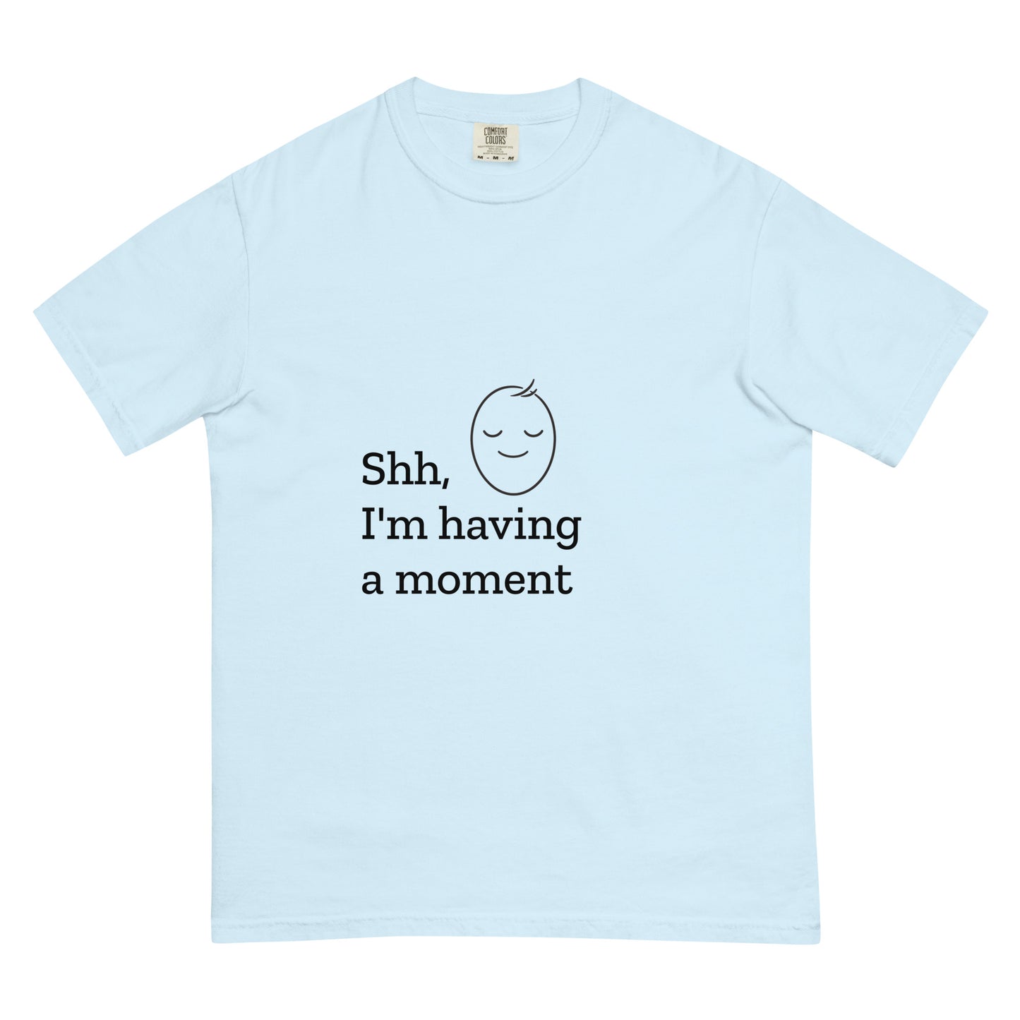 Unisex garment-dyed heavyweight chambray T-shirt with front design, casual style, from Wayward.biz.