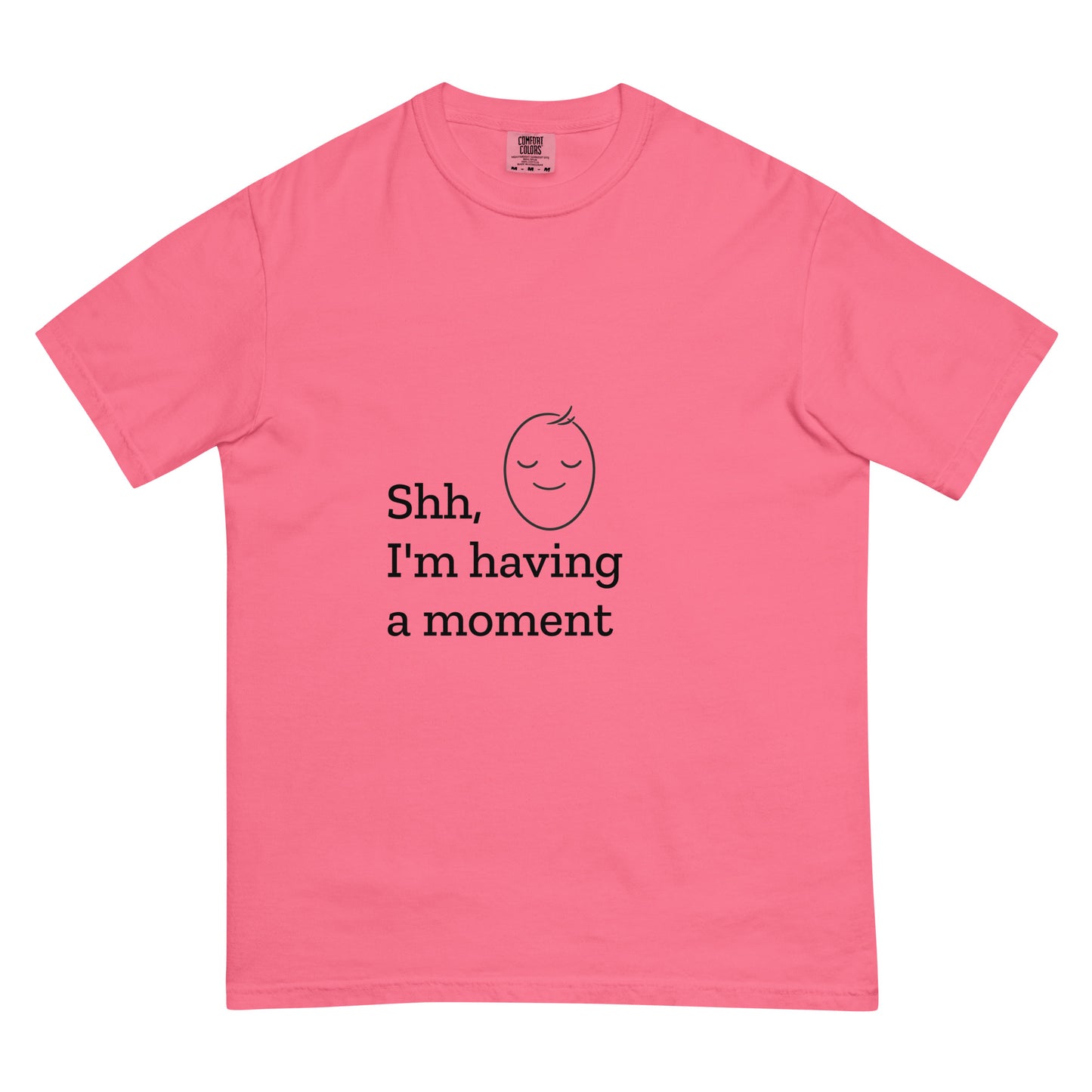 Unisex garment-dyed heavyweight T-shirt in crunchberry color with front design, casual style and comfortable fit by wayward.biz.