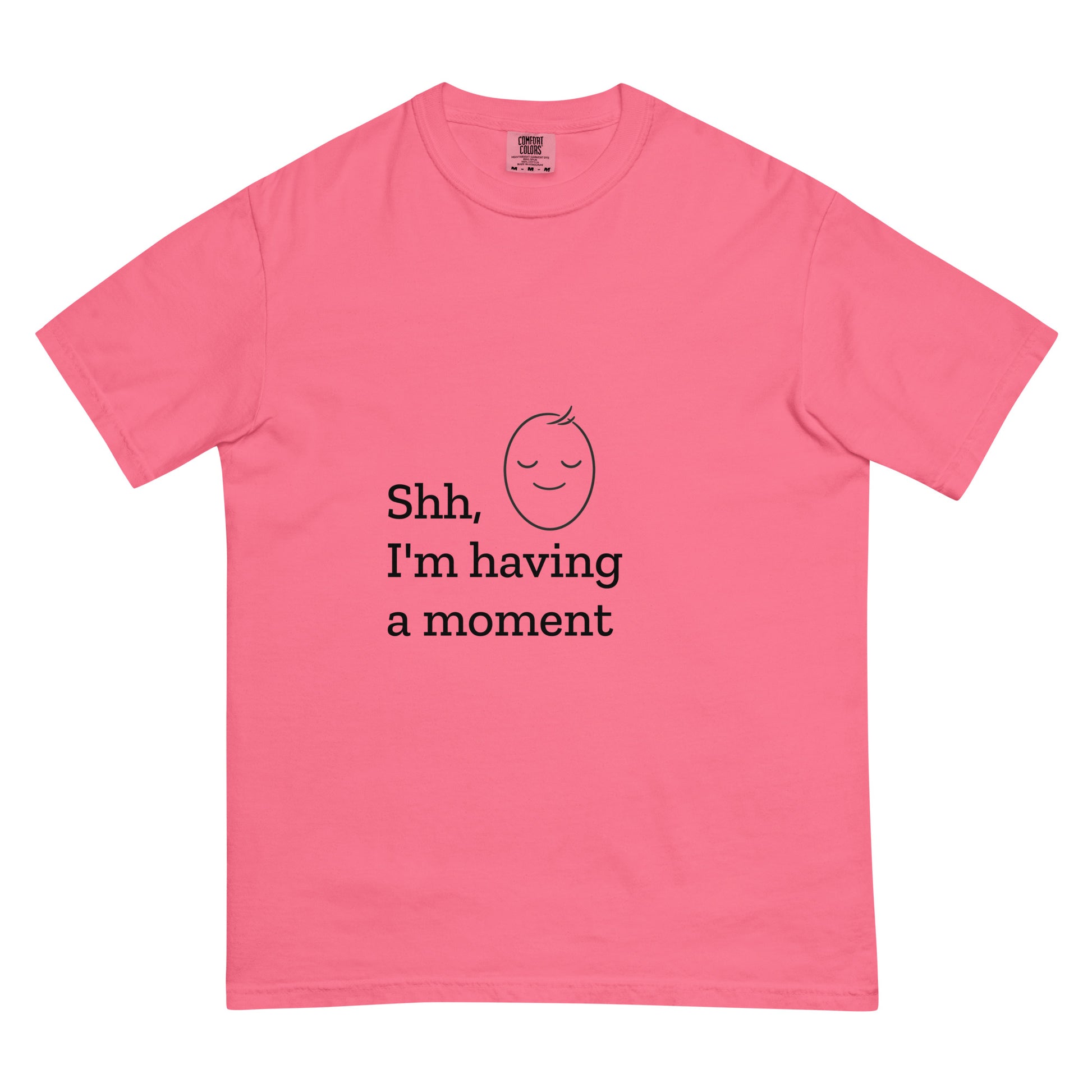 Unisex garment-dyed heavyweight T-shirt in crunchberry color with front design, casual style and comfortable fit by wayward.biz.