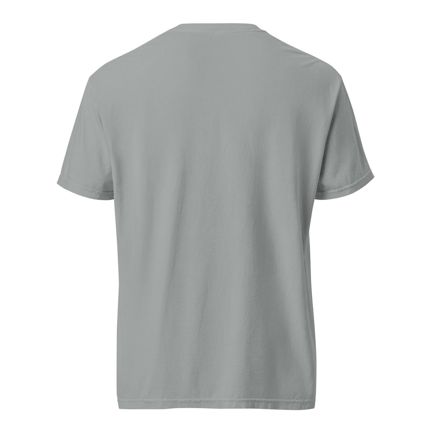 Unisex View-Master heavyweight T-shirt in garment-dyed granite color featuring vintage-inspired design by wayward.biz.