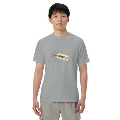 Unisex garment-dyed heavyweight T-shirt in granite color, featuring a relaxed fit and casual style from wayward.biz.