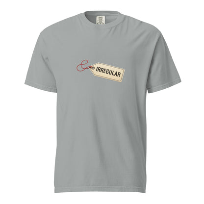 Unisex garment-dyed heavyweight T-shirt in granite color, featuring a casual fit and soft fabric from wayward.biz.