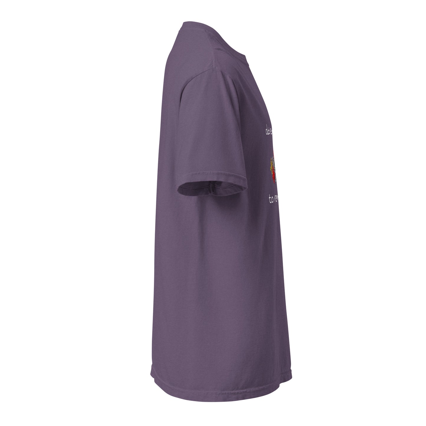 Unisex garment-dyed heavyweight Jacks T-shirt in grape color from wayward.biz, featuring a comfortable fit and casual style.